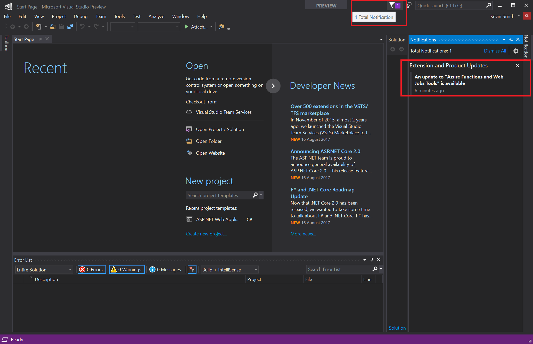 microsoft visual studio 2017 how to make a function