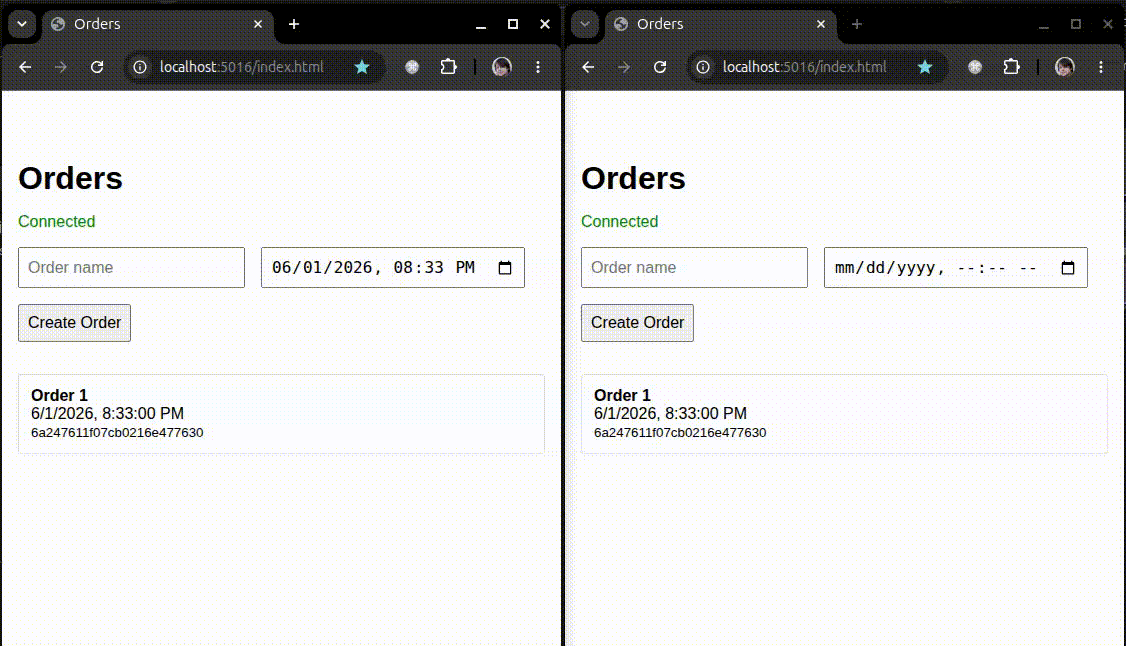 MongoDB Change Streams and SSE demo